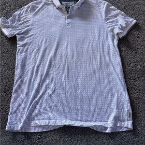 Ted Baker London Textured White Polo Shirt